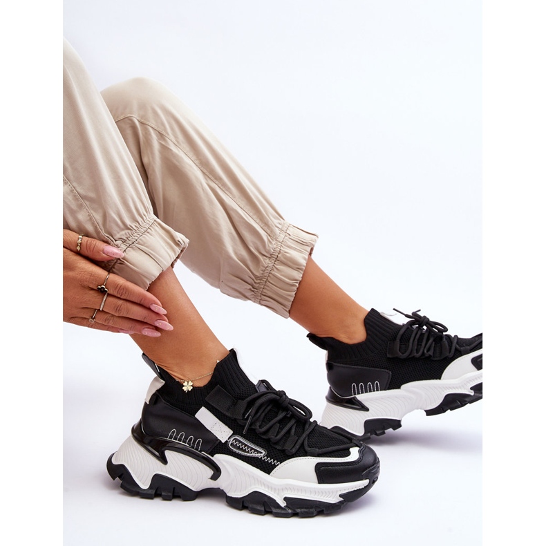 PS1 Pantofi de damă cu șosete negri Keaton negru 2