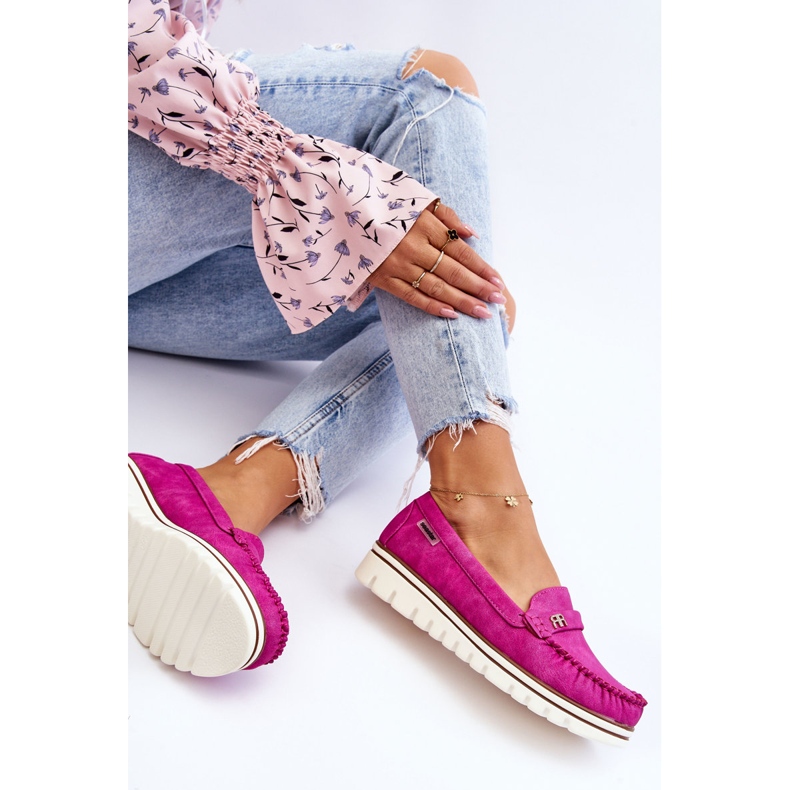 PS1 Mocasini cu platforma de dama Fuchsia Mirren roz 1
