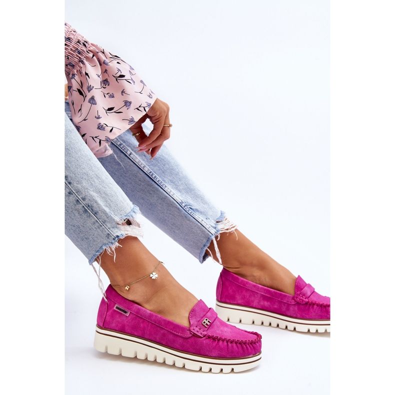 PS1 Mocasini cu platforma de dama Fuchsia Mirren roz 2