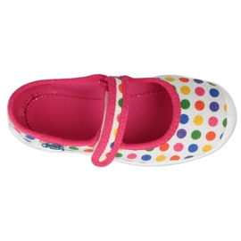 Papuci pentru fete Befado 114x494 cu puncte colorate roz 3