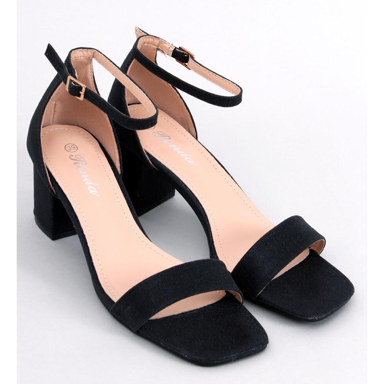 Meghan Sandale negre cu toc negru 1 Meghan Sandale negre cu toc negru 1