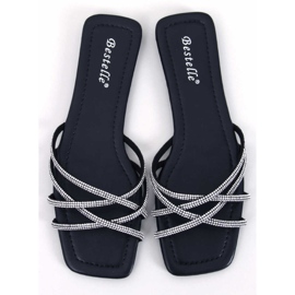 Glisoare cu strasuri negre Rexha negru 1