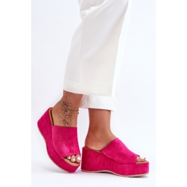 Flip Flops de damă pe platformă groasă Fuchsia Martina roz 5