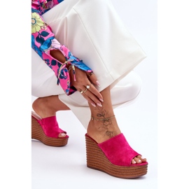 Flip-flops ușoare pe platformă groasă Fuchsia Good Vibe roz 2