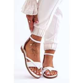 Flip Flops cu fermoar pentru femei Sandale plate Rise Up! alb 1 Flip Flops cu fermoar pentru femei Sandale plate Rise Up! alb 1