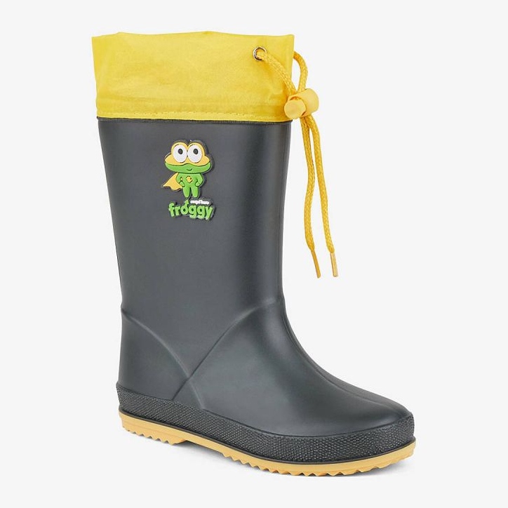 Wellingtons Coqui Rainy Collar Jr 8508-636-2412 negru 1 Wellingtons Coqui Rainy Collar Jr 8508-636-2412 negru 1