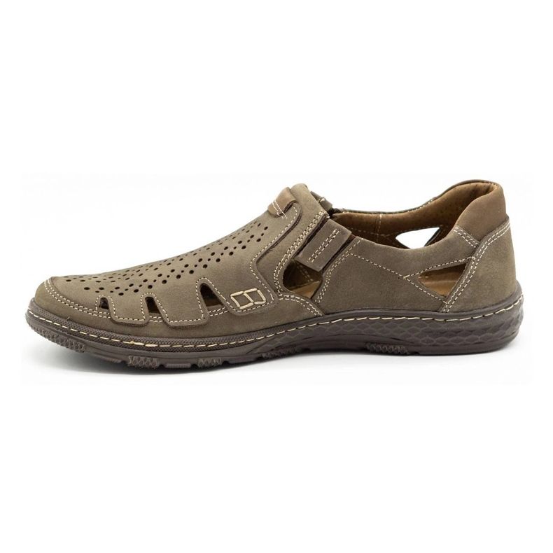 Joker Încălțăminte din piele de vară pentru bărbați, slip-on 500J olive verde 1