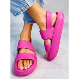 Sandale cauciuc Boddie Fuchsia roz 1