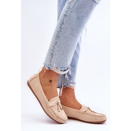 PS1 Mocasini clasici din piele intoarsa Bej Good Time 2