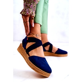 Espadrile din piele intoarsa dama Big Star JJ276037 Bleumarin albastru 1