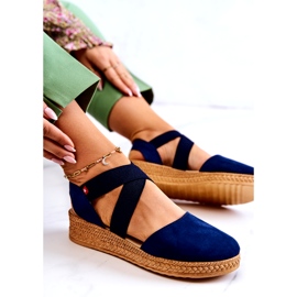 Espadrile din piele intoarsa dama Big Star JJ276037 Bleumarin albastru 5