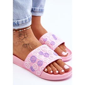 Papuci De Dama Cu Emoticons Roz Cosette 2