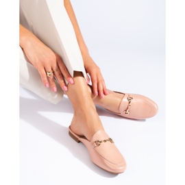 Papuci de damă Vinceza pudrați roz 1