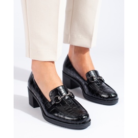 Vinceza Brogues negre a lui Vincez negru 1