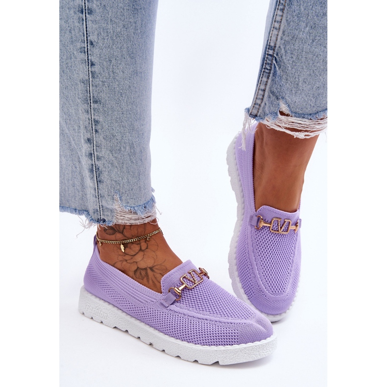 PM1 Pantofi de damă Alena cu slip-on, cu ornamente violet 2 PM1 Pantofi de damă Alena cu slip-on, cu ornamente violet 2