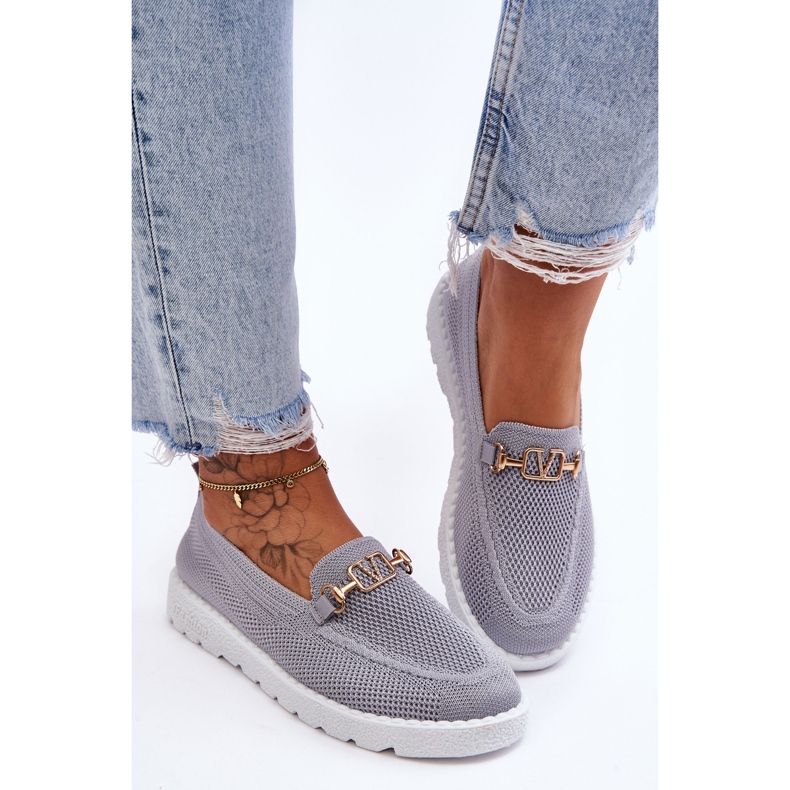 PM1 Pantofi de damă, cu împodobire, gri Alena 1 PM1 Pantofi de damă, cu împodobire, gri Alena 1