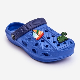 Tobogane Crocs ușoare din spumă pentru copii Blue Sweets albastru 1