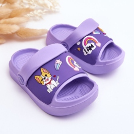 WJ1 Sandale Ușoare Flip Flops Pentru Copii Cu Motiv Câine Violet Rico 2 WJ1 Sandale Ușoare Flip Flops Pentru Copii Cu Motiv Câine Violet Rico 2