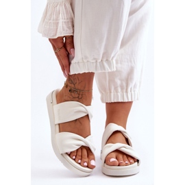 Sandale plate de damă Big Star LL274A121 alb 2