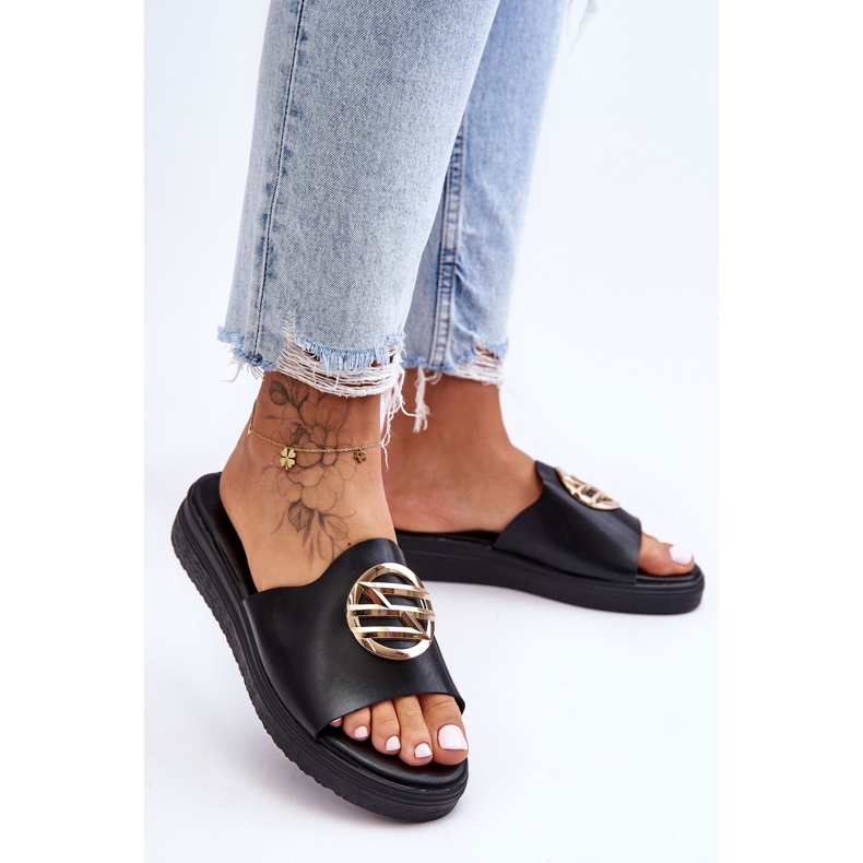 Papuci De Dama Cu Decorat Negre Secrete negru 2