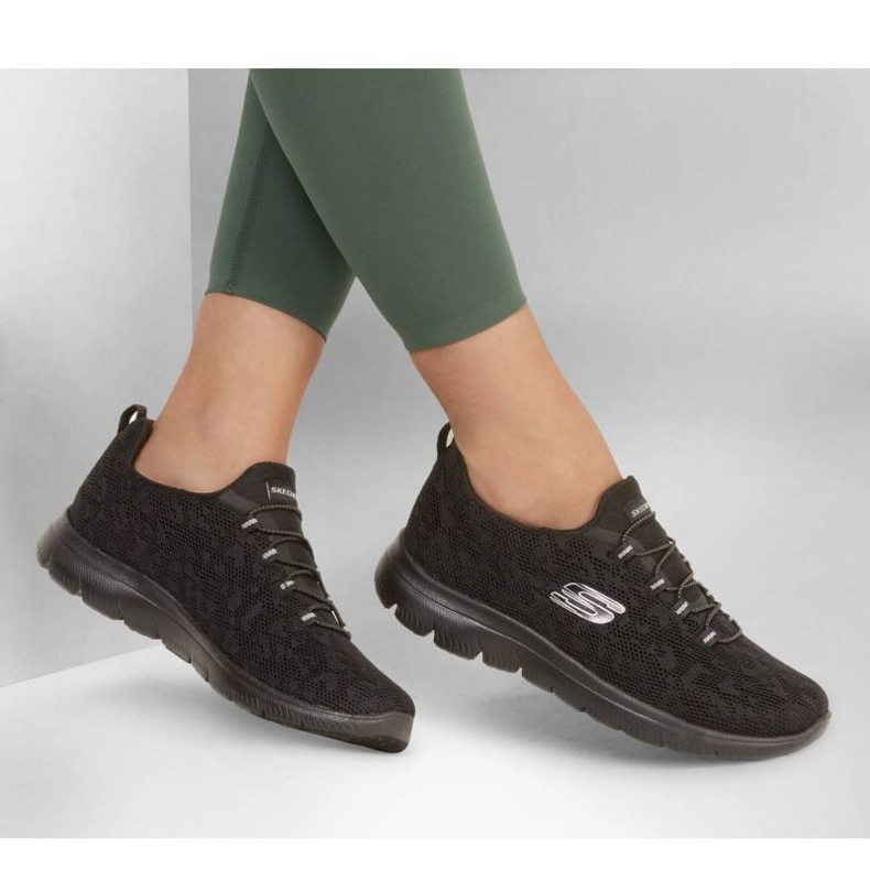 Pantofi Skechers Summits - Leopard Spot W 149037 Bbk negru 2