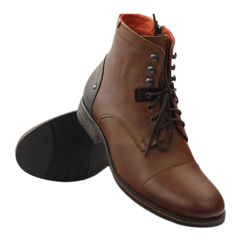 Cizme legate iarna Pilpol PC6009 maro 3