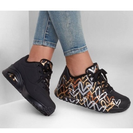 Pantofi Skechers Uno Metallic Love W 155523/BKGD negru 1