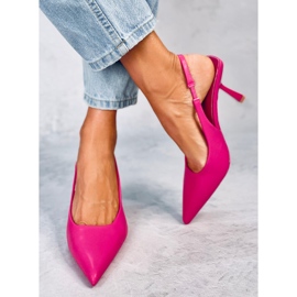 Pompe cu toc deschis Donell Fuchsia roz 2
