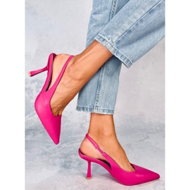 Pompe cu toc deschis Donell Fuchsia roz 3