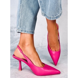 Pompe cu toc deschis Donell Fuchsia roz 5
