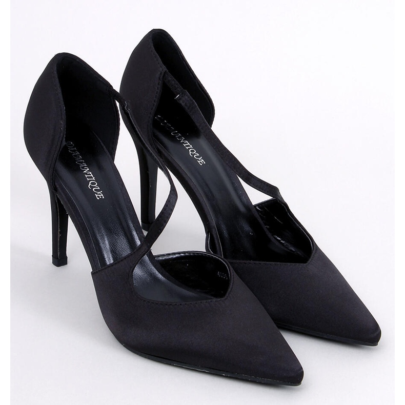 Tocuri înalte asimetrice de damă Vintoni Black negru 1