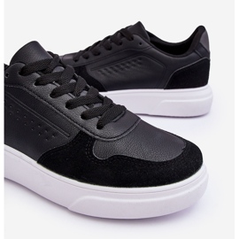 WJ1 Pantofi sport negri cu șireturi Castiel pentru bărbați negru 2