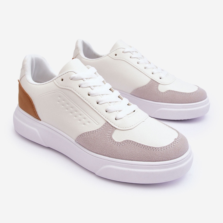 WJ1 Pantofi sport albi cu șireturi Castiel pentru bărbați 1