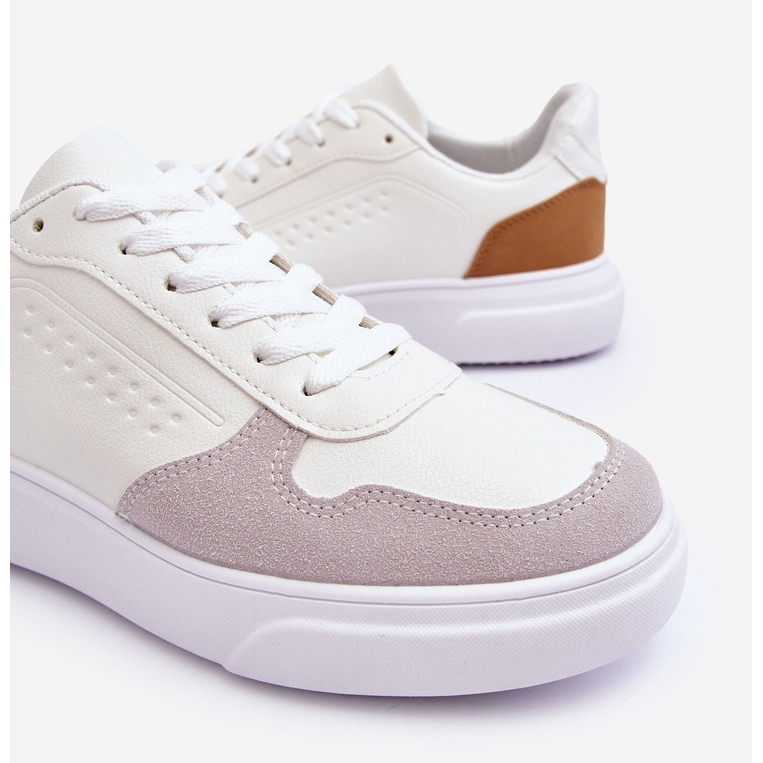 WJ1 Pantofi sport albi cu șireturi Castiel pentru bărbați 2