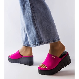 Inna Sandale cu pană grosime roz de la Agnes 2