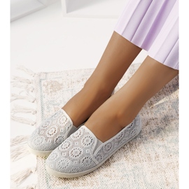 HJ1709 Adidași alunecați gri 1