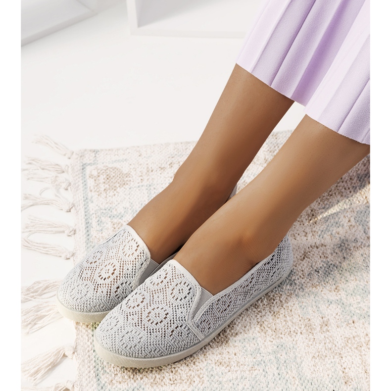 HJ1709 Adidași alunecați gri 1