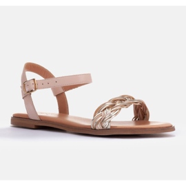 Marco Shoes Sandale plate bej 1