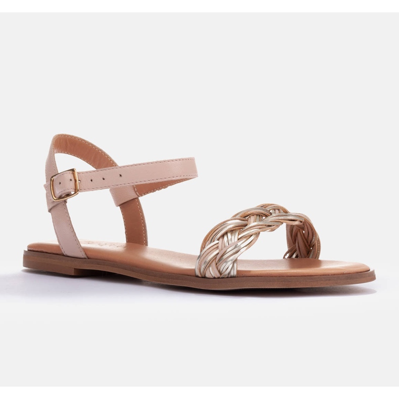 Marco Shoes Sandale plate bej 1