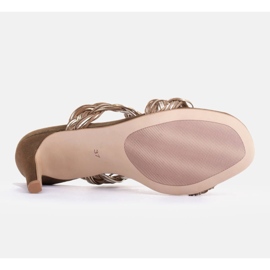 Marco Shoes Sandale cu bretele împletite verde 5