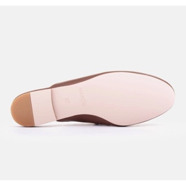 Marco Shoes Papuci cu decor maro 2