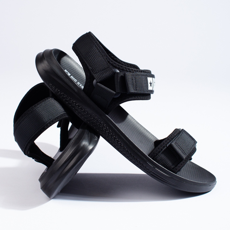 Sandale negre pentru bărbați Big Star HH174842 negru 2