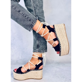 Espadrile cu pană Marge Black negru 2