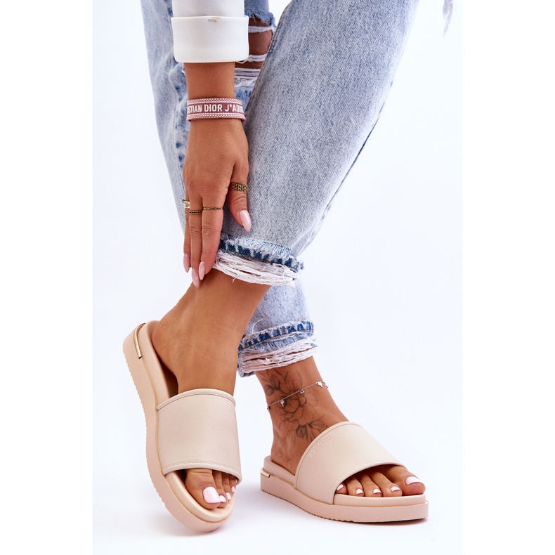 Papuci de damă cu platformă Big Star LL274933 Bej 1