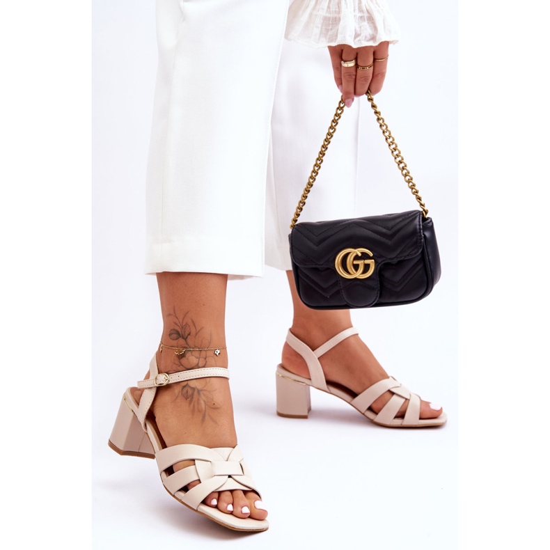 Sandale Clasice Bej Misty Tocuri Înalte 1