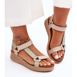 Sandale Piele Maciejka L5186-09 Verde-Bej 1
