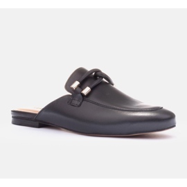 Marco Shoes Papuci cu decor negru 1