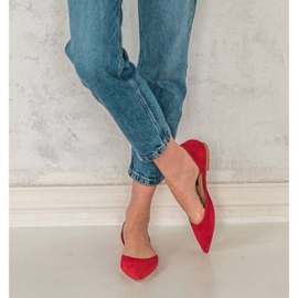 Marco Shoes Balerini cu toc roșu 2 Marco Shoes Balerini cu toc roșu 2