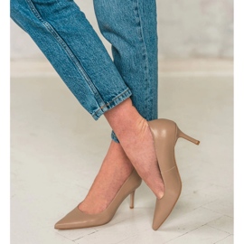 Marco Shoes Tocuri din piele Nappa bej 2