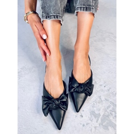 Balerini cu toc deschis Loon Black negru 1 Balerini cu toc deschis Loon Black negru 1